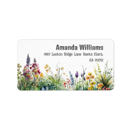 Rustikale Wildblumen Boho Chic Floral Baby Dusche Adressaufkleber