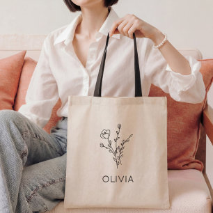 Rustikale Wildblumen-Brautjungfer-Tasche Tragetasche