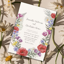 Rustikale Wildblumen-Elfenbein-Hochzeit