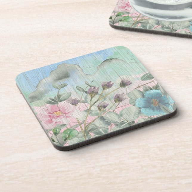 Rustikale Wildblumen Getränkeuntersetzer (Linke Seite)