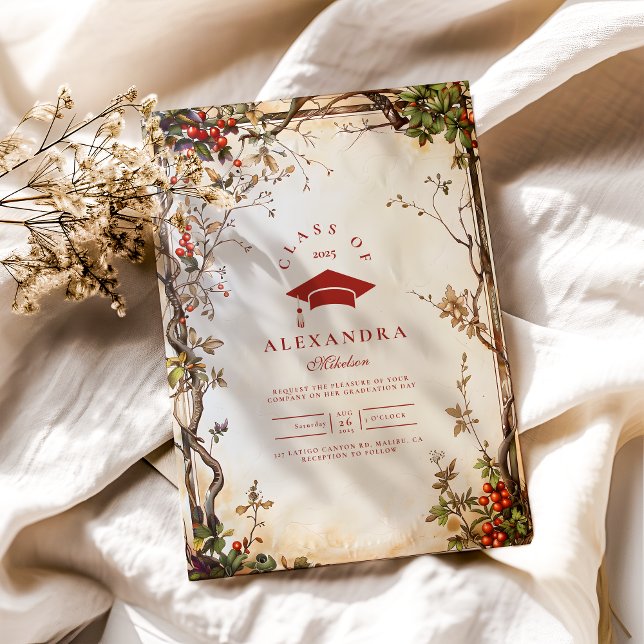 Rustikale Wildblumen Graduierungspartei Einladung (Von Creator hochgeladen)