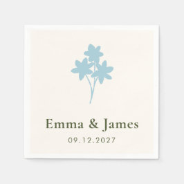 Rustikale Wildblumen-Hochzeit Personalisierte Blum Serviette