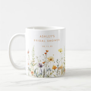 Rustikale Wildblumen-Hochzeitsdusche Kaffeetasse