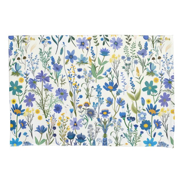 Rustikale Wildblumen Kissenbezug (Vorderseite)