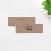 Rustikale Wildblumen sammeln Hoop Stud Mini Card