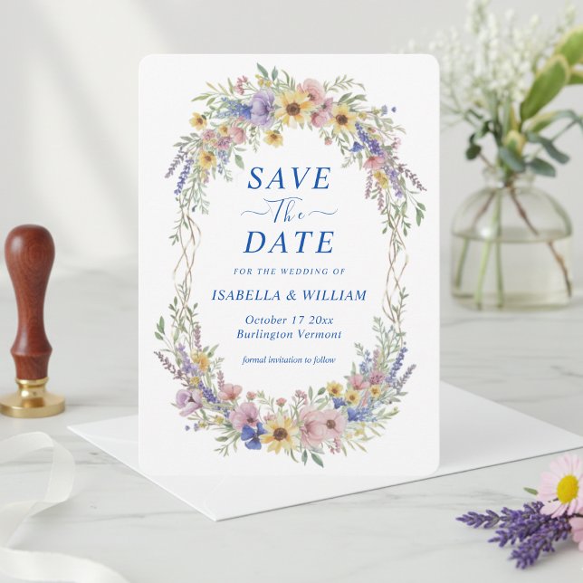 Rustikale Wildblumen-Save-the-Date-Einladung Botan Einladung (Von Creator hochgeladen)