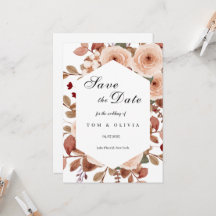 Rustikale Wildblumen Save the Date mit Foto