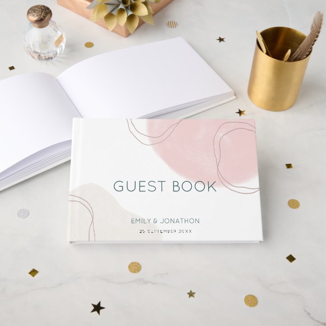 Rustikale Wildblumen Sonnenblumen Hochzeit Gästebuch (Vorderseite Offen)