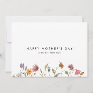 Rustikale wilde Blume Happy Mutter-Day Fotokarte Feiertagskarte