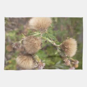 Rustikale Wilde Distel-Schürze für Naturliebhaber  Geschirrtuch