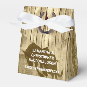 Rustikale Wildwest Cowboy-Hochzeit Geschenkschachtel