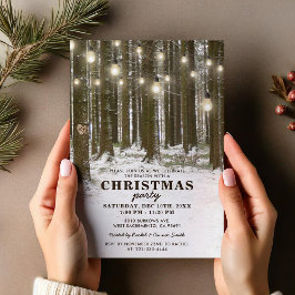 Rustikale Winter Corporate Weihnachtsfeier Einladung