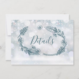 Rustikale Winter-Hochzeitskarte Einladung