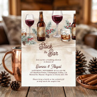 Rustikale Winter-Stock-the-Bar-Paare-Spritzparty