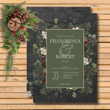 Rustikale Winterfrüchte & Pine Black Wedding