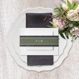 Rustikale Winterfrüchte & Pine Black Wedding Einladungsbanderole