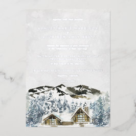 Rustikale Winterhochzeit Einladung