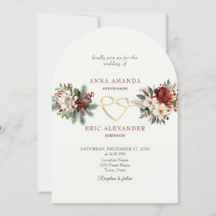 Rustikale Winterhochzeit Einladung