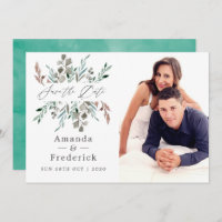 Rustikale Winterhochzeit Save the Date