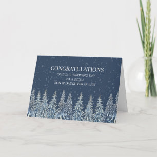 Rustikale Winterhochzeit Schwiegersohn Schwiegerto Dankeskarte