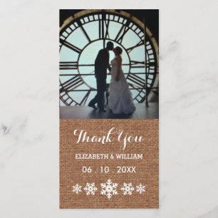 Rustikale Winterhochzeiten - Schneeflocken Danke