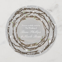 Rustikale Winterhochzeiten und Landschnee