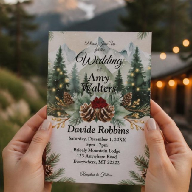Rustikale Winterhochzeitseinladung Einladung (Von Creator hochgeladen)