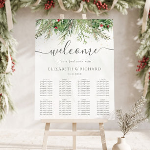 Rustikale Winterlandschaft Berries Pine Cone Weddi Poster