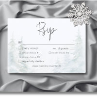 Rustikale Winterlandschaft Watercolor Abendessen