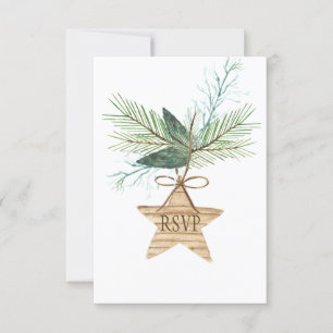 Rustikale Winterpine Branchen Star UAWG RSVP Karte