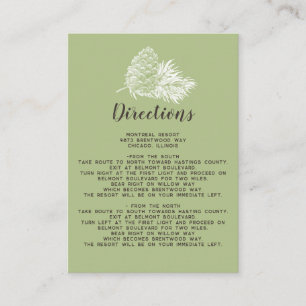 Rustikale Winterwaldkuchen Kiefernkiefer Hochzeit Begleitkarte