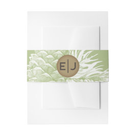 Rustikale Winterwaldkuchen Kiefernkiefer Hochzeit Einladungsbanderole