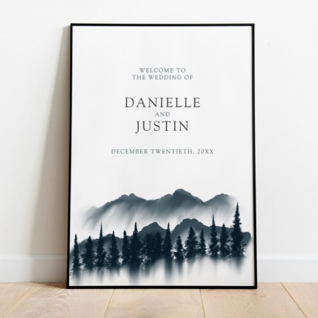 Rustikale Winterwonderland-Hochzeit | Begrüßungspa Poster (Von Creator hochgeladen)