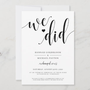 Rustikale Wir-haben-geheiratet-Hochzeitsanzeige Einladung