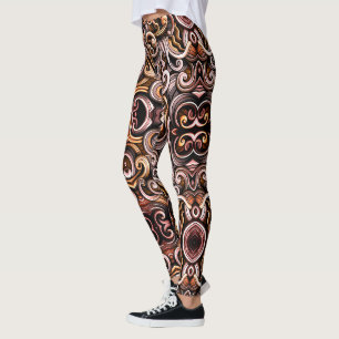 Rustikale Wirbel Leggings