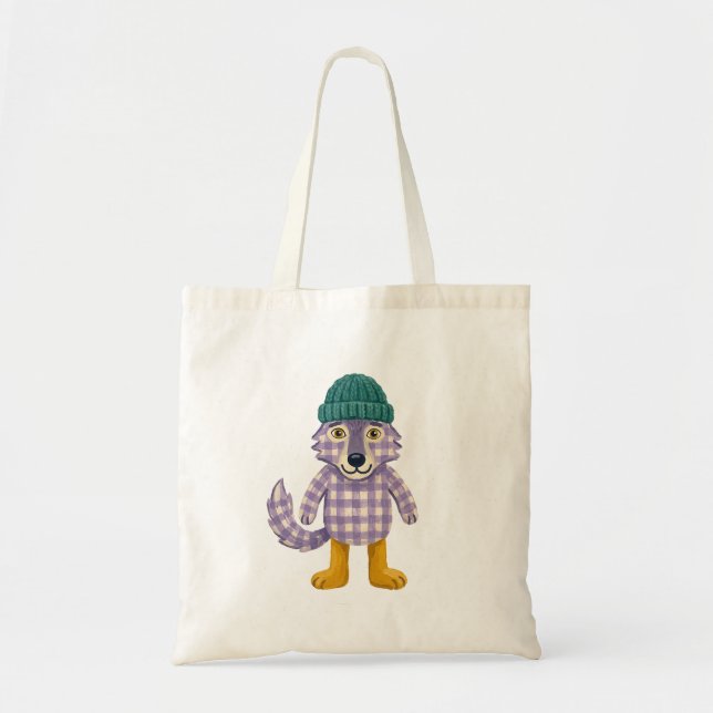 Rustikale Wolf-Tasche Tragetasche (Vorne)