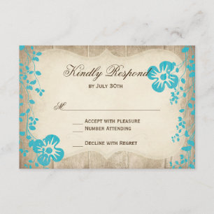 Rustikale Wood Aqua Beach Blume Hochzeiten RSVP Ca