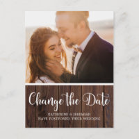 Rustikale Wood Script Hochzeit