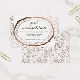 Rustikale Wood Slice Unterkünfte Einsteckkarte