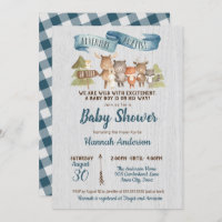 Rustikale Woodland Animals Kinderdusche