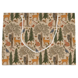 Rustikale Woodland Animals Kinderdusche Große Geschenktüte