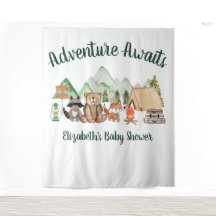 Rustikale Woodland Animals Kinderdusche