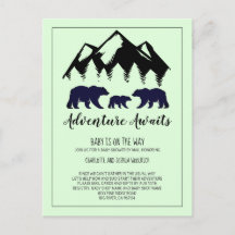 Rustikale Woodland Bear Baby-Dusche per Post