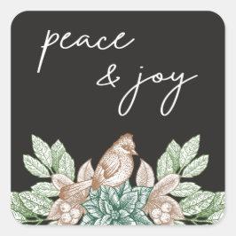 Rustikale Woodland Foliage Holiday Sticker