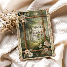 Rustikale Woodland Forest Baby Dusche Einladung