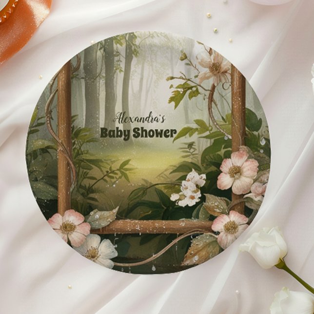 Rustikale Woodland Forest Baby Dusche Pappteller (Von Creator hochgeladen)