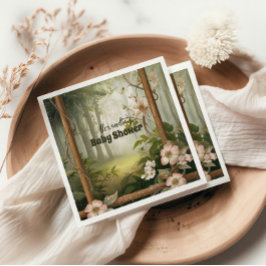 Rustikale Woodland Forest Baby Dusche Serviette