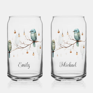 Rustikale Woodland Love Birds Romantische Hochzeit Dosenglas