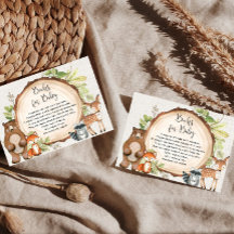 Rustikale Woodland Tiere buchen Babydusche E