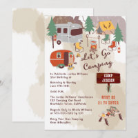 Rustikale Woodsy Lasse Go Camping 21. Geburtstag P
